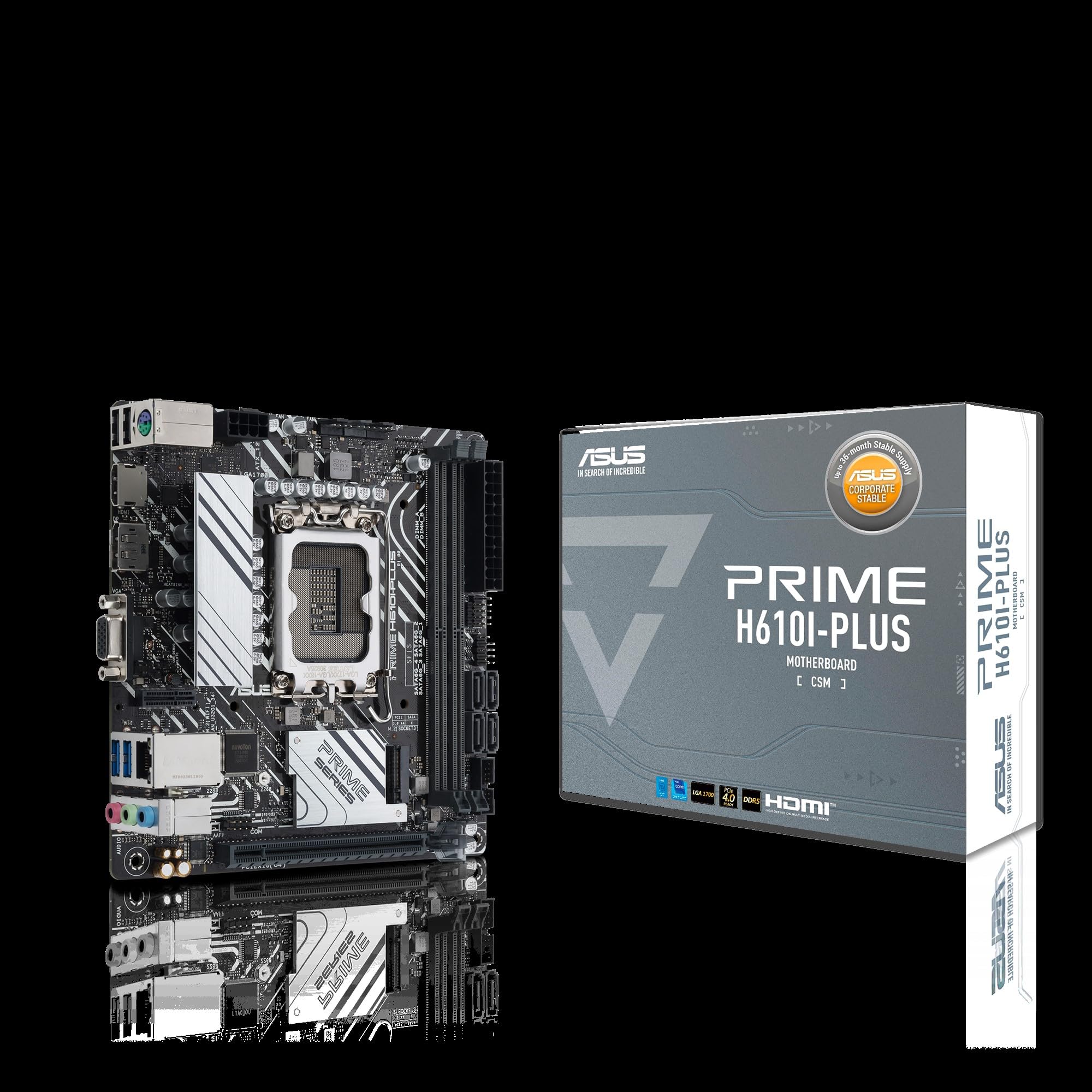 ASUS PRIME H610I-PLUS-CSM Intel H610 LGA1700 DDR5 5600 DP VGA